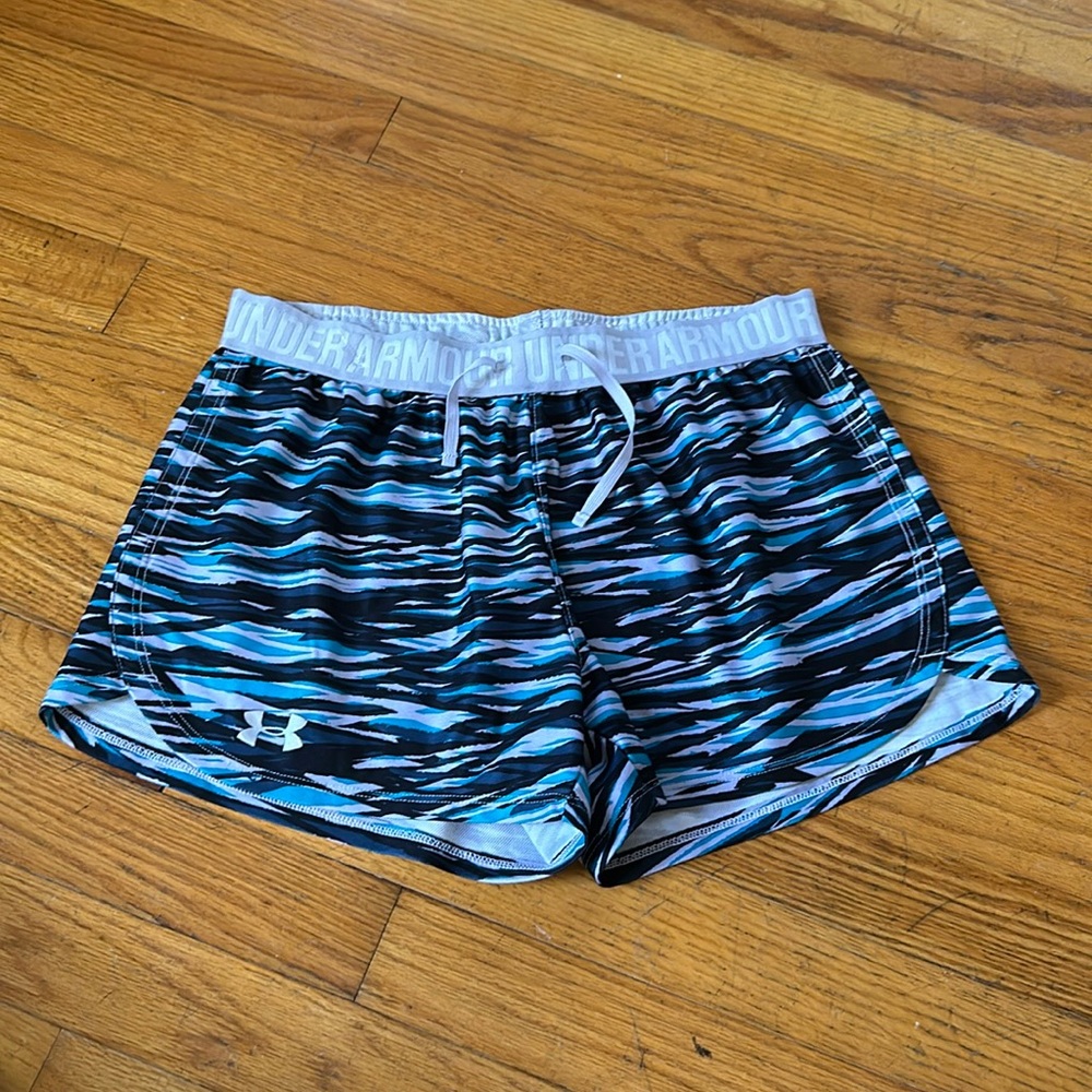 under armour purple blue patterned shorts!
